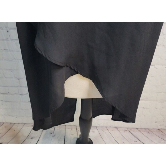Kaari Blue Curvy Sleeveless Black High Low Dressy Blouse size 0X Back Zip Layer - Picture 4 of 9